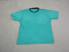Vintage BVD Shirt Mens Large Blue Green Tribal Aztec Single Stitch Made in USA