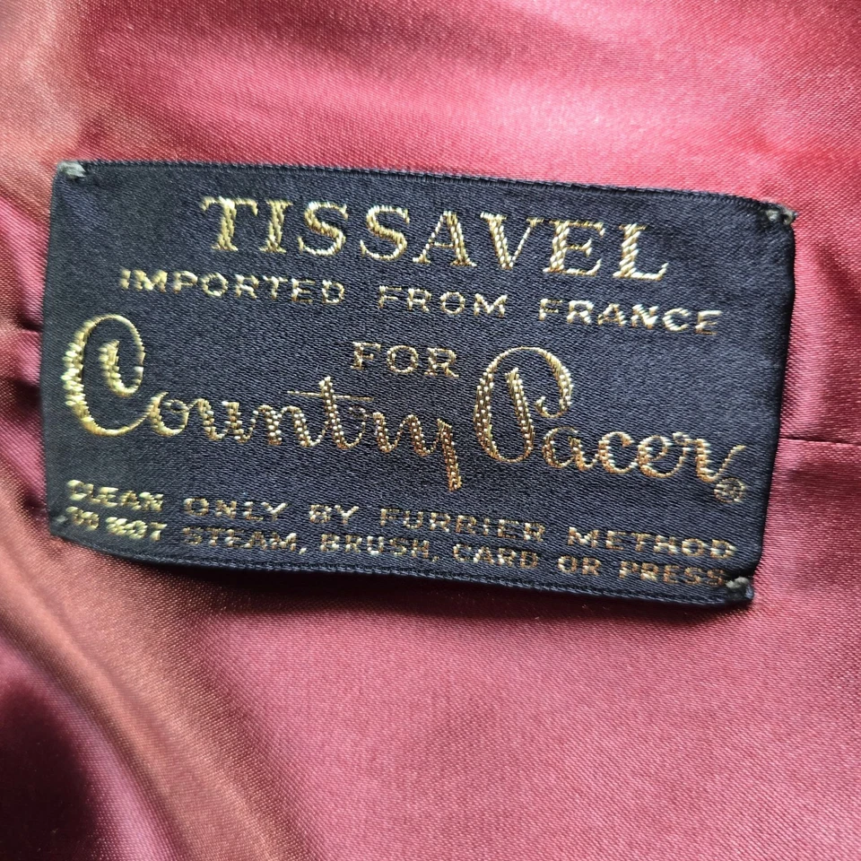 Abrigo de piel sintética marrón vintage Tissavel Country Pacer, para mujer XL Foto 4 de 4