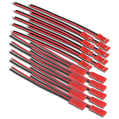 5 Cavi JST BEC Maschio Da 15 Cm - Per Batterie LiPo RC, 20AWG, Silicone, Originale, Nuovo
