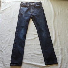 Levis Jeans Mens 28x30 Dark Blue Denim 510 Skinny Stretch Straight 005510-0519