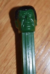 VTG Incredible Hulk Pez Dispenser Dark Green No Feet Hong Kong 1978 3 410 455