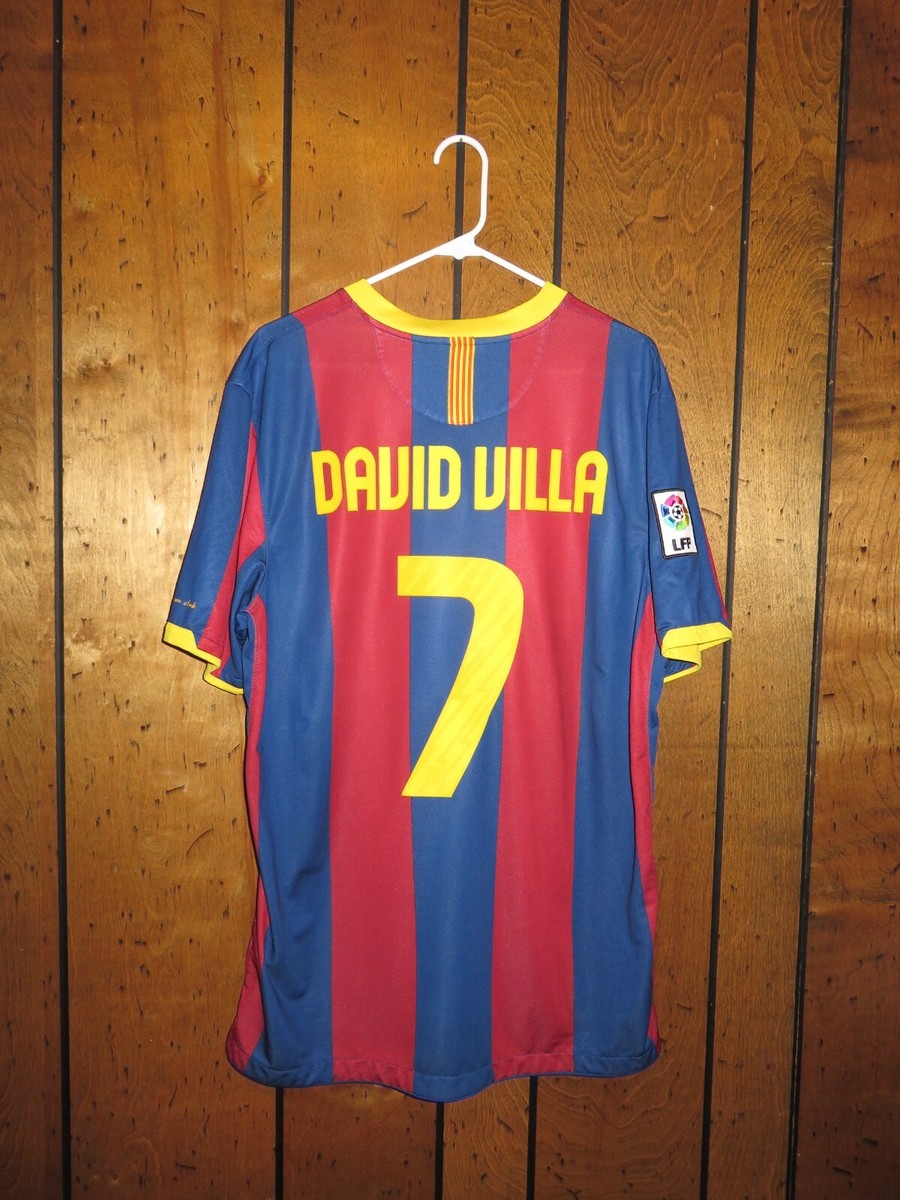 Authentic Original Nike 2010 2011 Barcelona David Villa Home