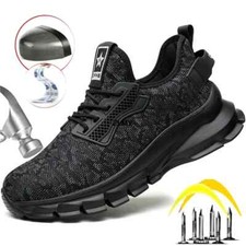 Men's Lightweight Steel Toe Sneakers Puncture Proof Comforty Work Safety Boots