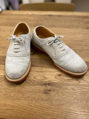 SILAS & GEORGE COX Collab Suede Shoes Beige - UK8 US9 EU42 England 