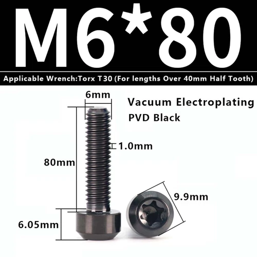 M4M5M6M8M10 Titanium Bolts Taper Cone Socket Head Motorcycle Modification Screws - Picture 153 of 205