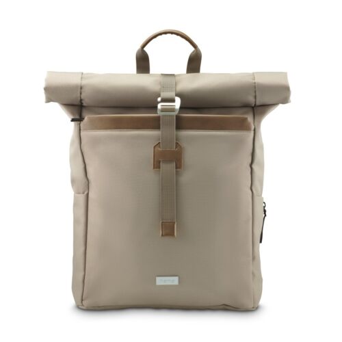 Backpack For Ord. Prt. " Silvan ", Rolltop, Hard Jsq. 41cm (16,2 "), Bge - 第 1/1 張圖片