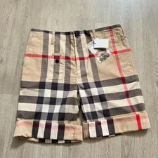Burberry Cotton Classic Plaid Shorts W 30 Unisex Kids 14Y Women S also W 30