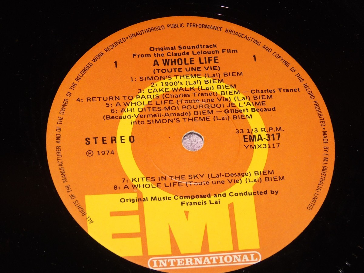 FRANCIS LAI - A whole Lifetime - 1974 Australian 15-track Vinyl LP 