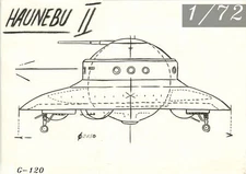 1/72 German UFO HAUNEBU Habsburg II 3D Printed  Resin Model kit 