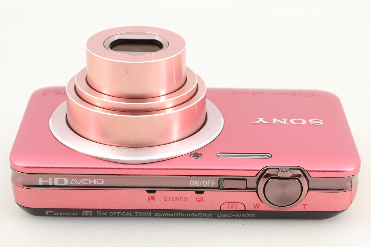 English OK! Sony Cybershot DSC-WX30 Pink 16.2 MP Comact