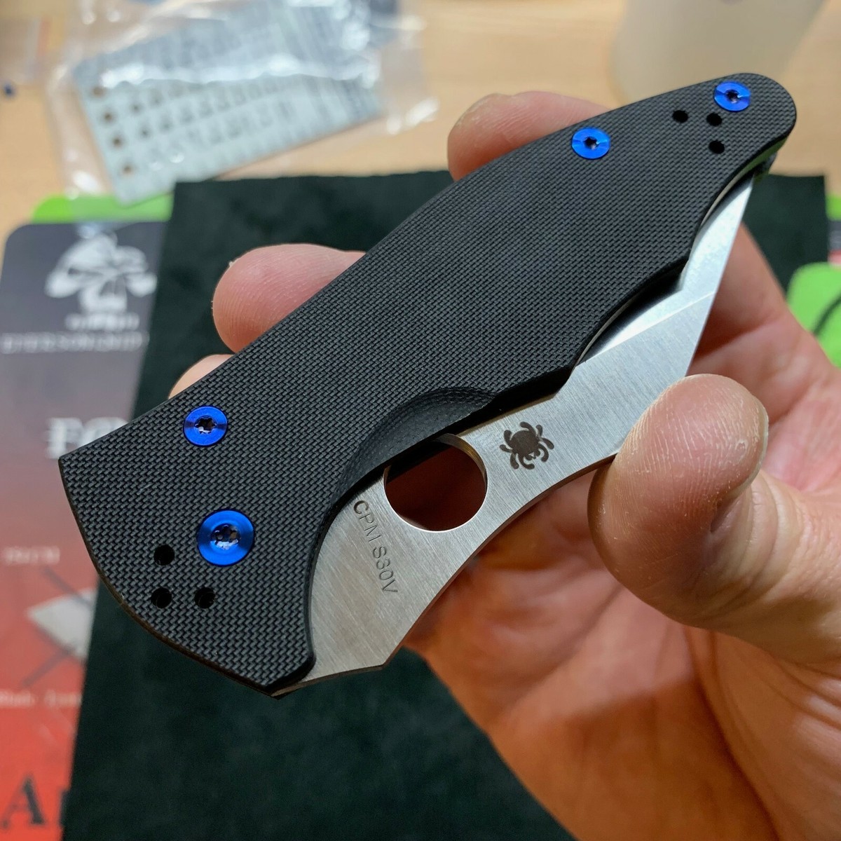 しょ助 EX M4 2本 Titanium Screw Set (NO KNIFE) (11 screws) for Spyderco Yojimbo 2