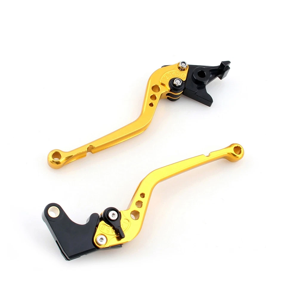 Long Brake Clutch Levers For Kawasaki ZX10R 2006-14 ZX6R Z1000 2007-2014 Gold #8 Foto 2 de 3