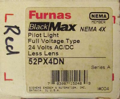 SIEMENS FURNAS  Black Max Pilot Light 24V 52PX4DN