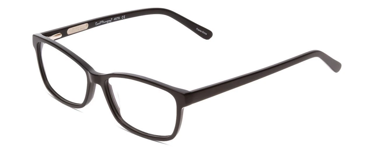 Ernest Hemingway H4676 Women Cateye Acetate Designer Eyeglasses Gloss Black 53mm