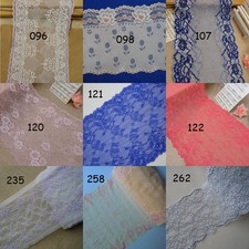 9 Colors Stretch Floral Lace Ivory, Pink, Blue, Violet, Fleshcolor, Mauve zh2