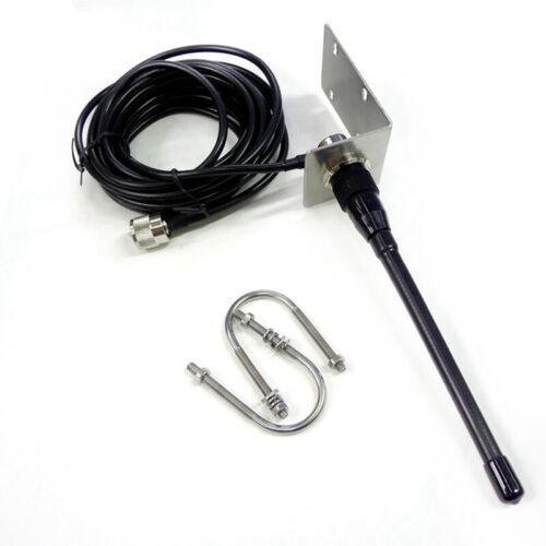 Antena marina VHF 156-163 MHz mástil de goma aérea con cable 5M RG-58 para 5273 - Imagen 3 de 6