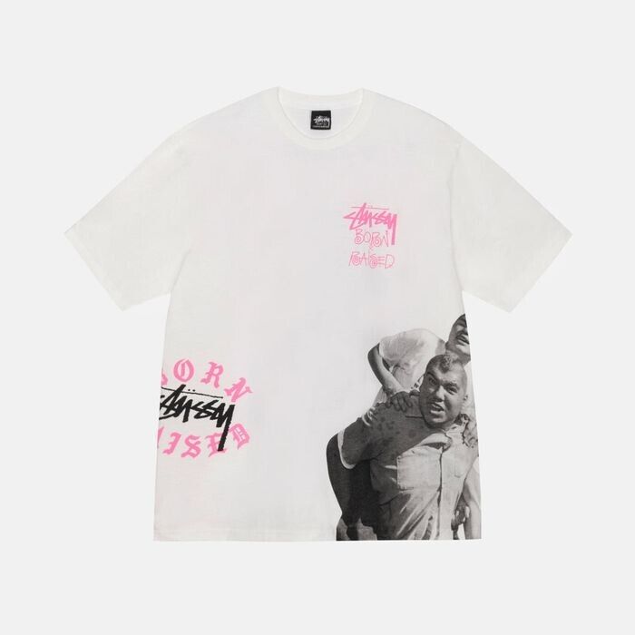 Stussy Born X Raised One Block At A Time Tee MEDIUM 100 Stussy Born X Raised One Block At A Time Tee MEDIUM 100