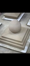 Cast stone pier caps, 3 Brick X 3 Brick + 12" Ball, walls Driveways
