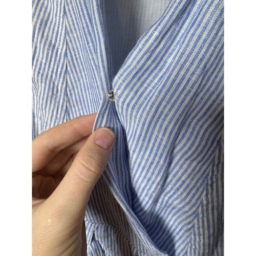 Roller Rabbit $228 linen cotton pinstripe a-line midi dress - 第 3/7 張圖片