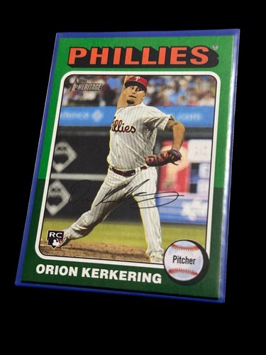 2024 Topps Heritage High Number - #669 Orion Kerkering RC Green Border Parallel - 第 1/2 張圖片