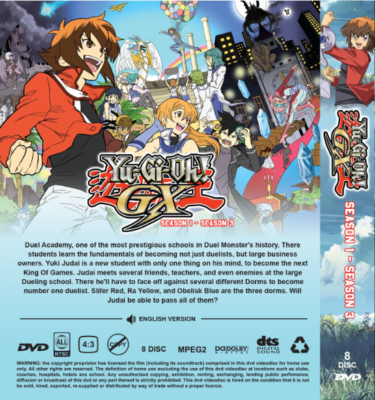 遊戯王GX DVDBOX 1 2 3 DVD Complete Yu-Gi-Oh! GX Season 1 2 3 Vol. 1-161 End English
