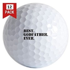 1 Dozen Best God Father Ever Logo  Brand New Bridgestone E6 Golf Balls