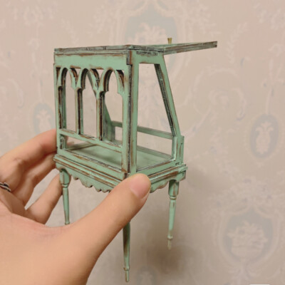Showcase Locker 1/12 Scale Dollhouse Miniatures Furniture Unfinished Cabinet