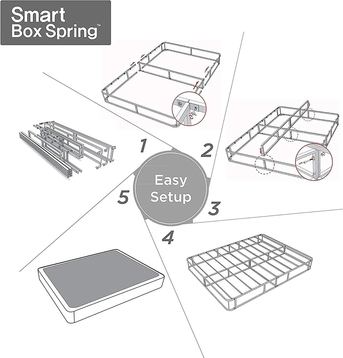 King box spring 5 inch sales