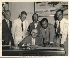 1953 Press Photo Southeastern Louisiana College and Radio Officials - noc54056