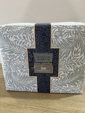 William Morris England Queen Sheet Set Larkspur Chalk Blue Cotton