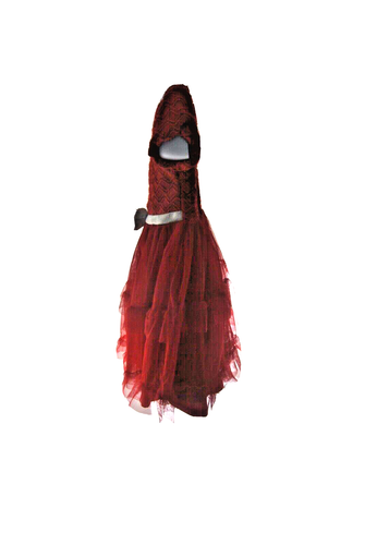Girl's Dress by Nannette Kids Size 3T Red in Color with Lace - Picture 6 of 24