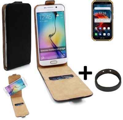 360° Schutz Hülle für Ulefone Armor X7 Pro + Bumper Flip Case Universal schwa