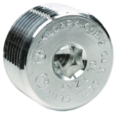 Killark CUP-2, 3/4'' Hub, Aluminum, Recessed, Close Up Conduit Plug, 1pc