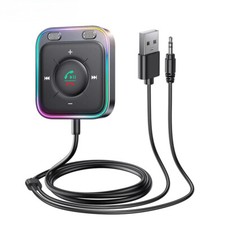 Bluetooth 5.3 Wireless Receiver Car Adapter Enhanced Dual Mics 3.5mm AUX