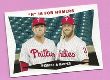 2020 Topps Archives 1960 Combo Card 60CC-HH Phillies Harper & Hoskins
