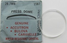 Bulova watch crystal 1587 diameter 28.7 mm thick and flat group A