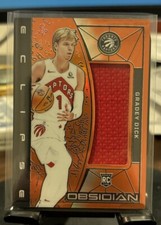 Gradey Dick 2023-24 Obsidian Basketball Orange Flood Eclipse Jersey RC /99