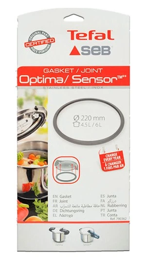 Tefal Sensor Optima Stainless Pressure Cooker Gasket 790362