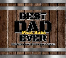 20oz Sublimation Tumbler Wrap Best Dad Ever Ready To Press Heat Transfer