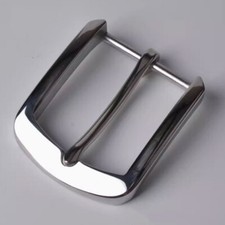 2x Heavy Duty Single Prong Belt Buckle Replacement Pin Buckle Fit 4cm Silver Kit