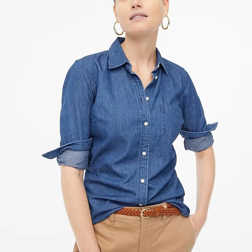 Denim shirt j crew 2025