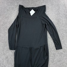 NWT Fabletics Tess Off-Shoulder Jumpsuit Women s Large Black W/Tags