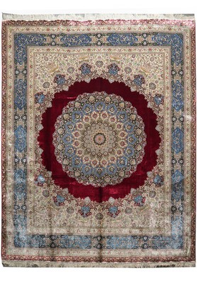 8 x 10 Hand-Knotted Bamboo Silk Elegant Fancy Carpet #PIX-58550