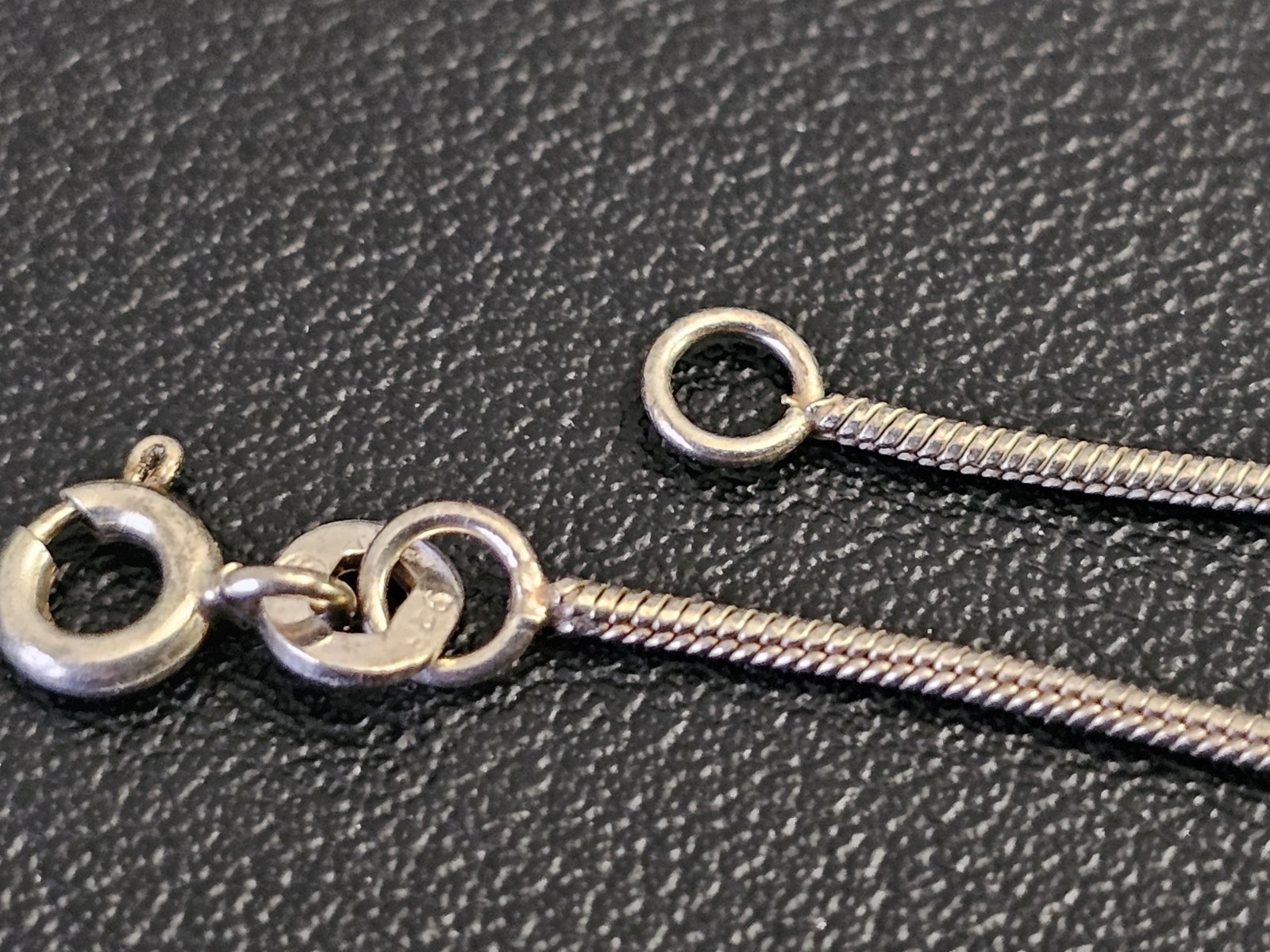 Solid Sterling Silver 24" Snake Chain Necklace wi… - image 7