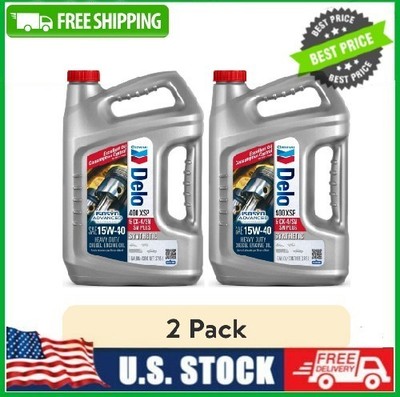 2 Pack Chevron Delo XSP 15W-40 Heavy Duty Synthetic Diesel Motor Oil, 1 Gal Pk