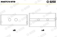Kurbelwellenlager Glyco H1071/5 STD FüR Koral Zastava Fiat CitroËN Saxo 109K S0