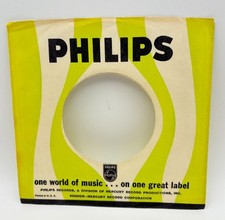 Philips Records Company Sleeve 45 RPM Vinyl 7 Inch Striped One World of Music