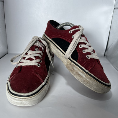 Vans Trainers Womens Size UK Authentic Red Burgundy Canvas