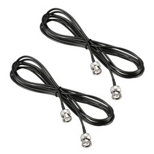2pcs BNC Male to Male Coaxial Jumper Cable 50 ohm 10 ft RG174