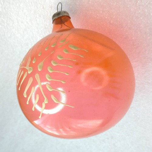 Albero di Natale in vetro vintage URSS ornamento Natale Capodanno decorazione antica vecchia palla - Foto 4 di 6